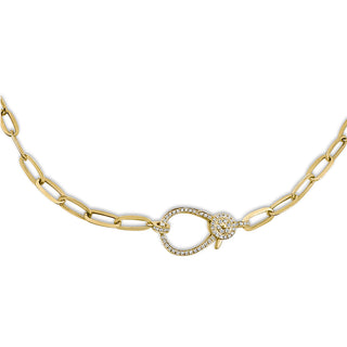 Antonia 14K Gold and Diamond Claw Clasp Necklace
