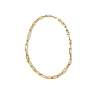 Gabriella gold hallow large paperclip chain necklace