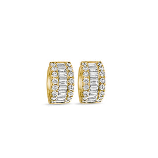 Jing - Vintage Inspired Everyday Diamond and 14K Gold Hoops