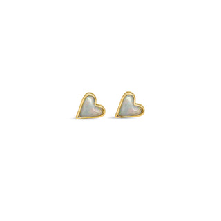 Livi Opal Heart Stud Earrings