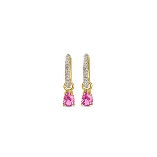 Olivia Diamond and Pink Sapphire Convertible Huggies